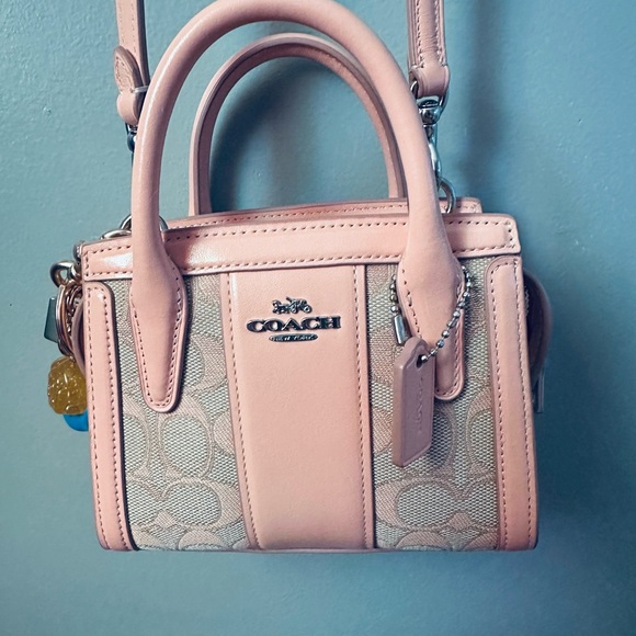 Coach Peach and Beige Mini Bag - Picture 1 of 3